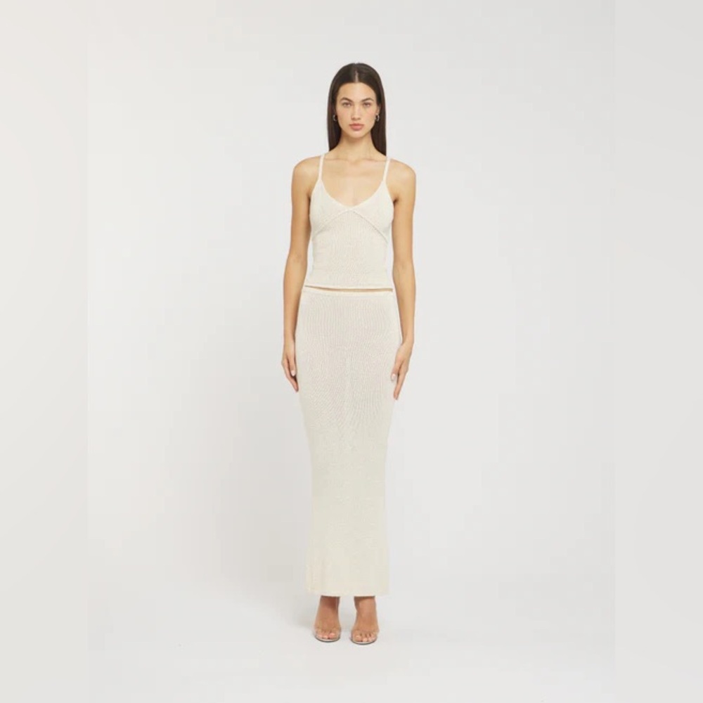 ASTA RESORT Carolina set in white - top and skirt